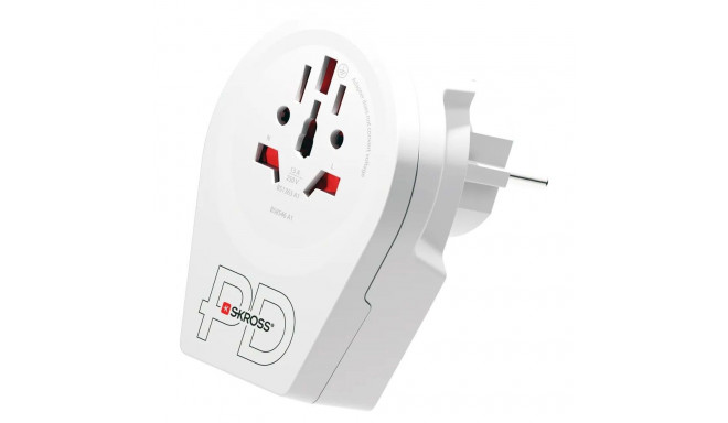 Reisiadapter Skross World to EU USB AC20PD