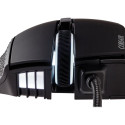 CORSAIR SCIMITAR RGB ELITE MOBA/MMO mänguhiir must taustvalgustusega RGB LED 18000 DPI optiline (EU)