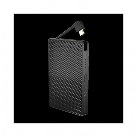 Nitecore Pocket 10000 akupank, 10 000 mAh, IP65, 22.5W USB-C, sisseehitatud kaabel, süsinikkiust, 16