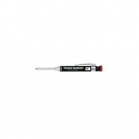 Markal Trades-Marker® Dry graphite clutch pencil – extended 45 mm fine tip, metal construction, auto