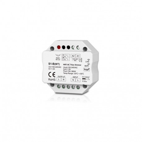 S1-B(WT) AC Triac Dimmer, Push-Dimm, Tuya, Wi-Fi