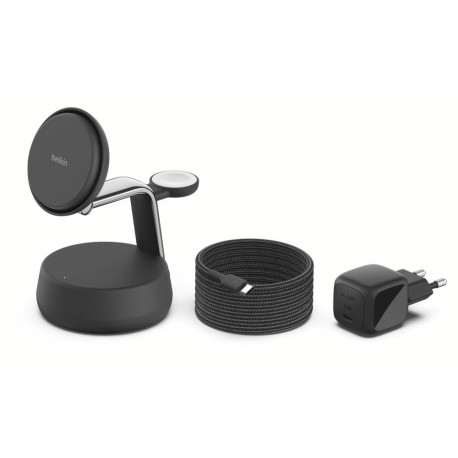 Belkin UltraCharge Pro 25W Qi2 mag.3-in-1 chg.st.blk.WIZ040kqCH