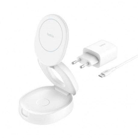 Belkin Boost Charge reguleeritav mag.2-in-1 Ch.Qi2 valge WIZ035kqWH