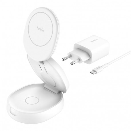 Belkin juhtmevaba laadija Boost Charge 3in1 Qi2, valge (WIZ034kqWH)