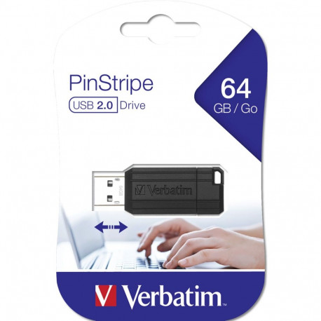 Verbatim Store n Go 64GB Pinstripe USB 2.0 must 49065
