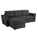 Corner sofa bed WHITBY dark grey