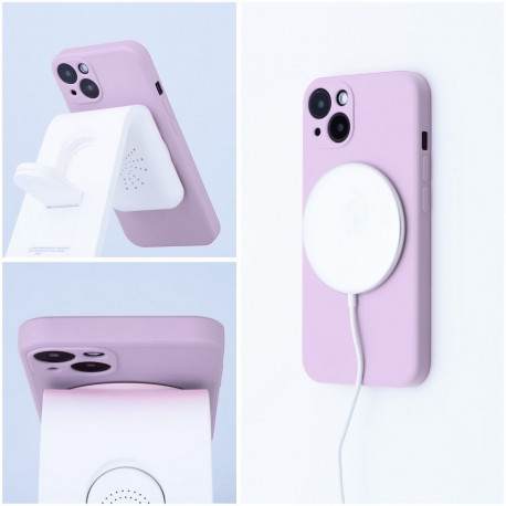 Case for iPhone 17 PRO Silicone Mag Cover compatible with MagSafe pink