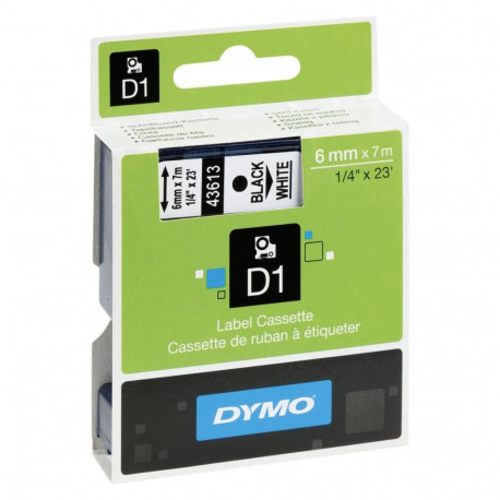 Dymo Tape D1 6MM black/WH