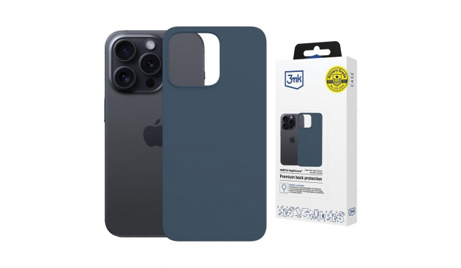 3mk Hardy MagSilicone Case for Apple iPhone 15 Pro - Navy Blue