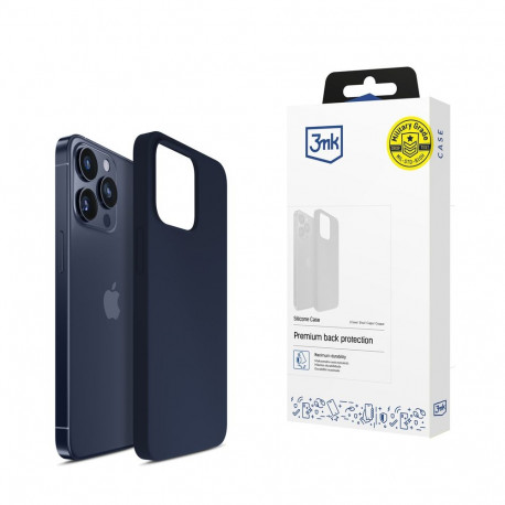 3mk Silicone Case for iPhone 15 Pro Max - Navy Blue