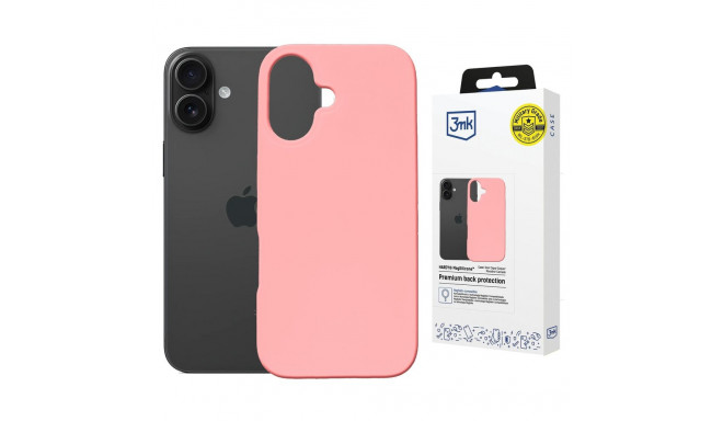 3mk Hardy MagSilicone Case for Apple iPhone 16 Plus - Pink