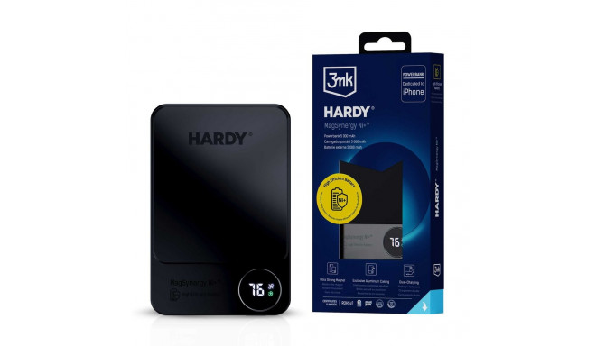 Powerbank 3mk HARDY MagSynergy Ni+ 5,000mAh 22.5W USB 1C1L - black