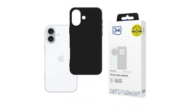 3mk Matt Case Pro for iPhone 16 - matte black