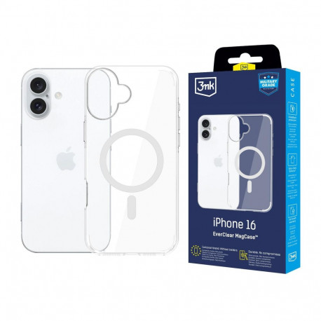 3mk EverClear MagCase for Apple iPhone 16 - transparent
