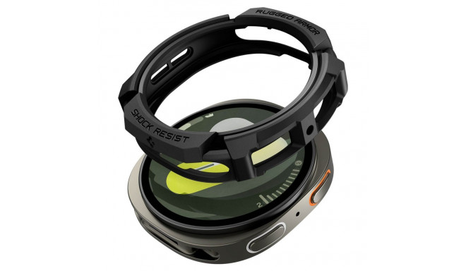 Spigen Rugged Armor Case for Samsung Galaxy Watch 8 40mm - Matte Black