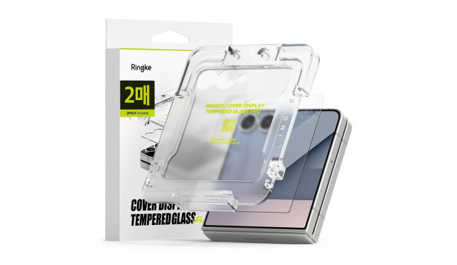 Ringke Cover Display Easy Slide Tempered Glass 2-pack for Samsung Galaxy Z Flip 7 - Transparent