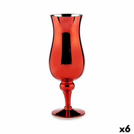Candleholder Gift Decor AR1903123 AR1903123 Red Crystal 13,5 x 35 x 13,5 cm (6 Units)