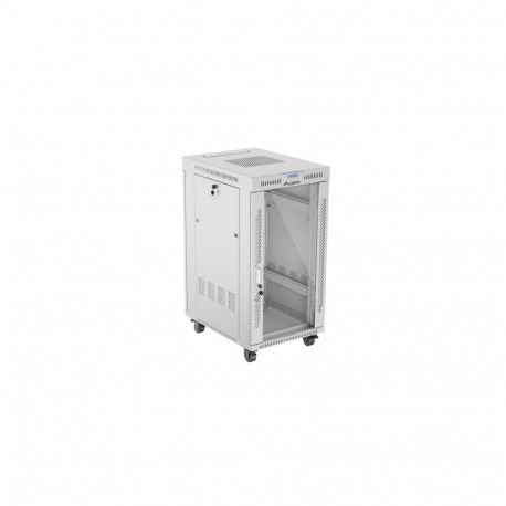 Lanberg FF01-6822-12SL põrandal seisev rack-kapp 22U hall