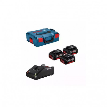 BOSCH. BATTERY 18V 5,0Ah x3 +CHARGER GAL 18V-40 +LB
