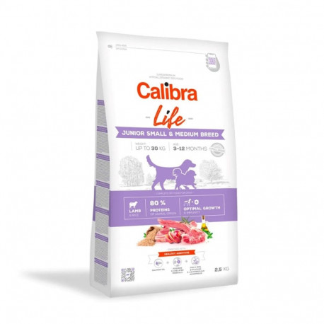 CALIBRA Dog Life Junior Small&Medium Breed lambaliha kuiv koeratoit 2,5kg