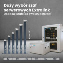 Extralink seinakapp 6U 600x450 ASP hall, metalluksega