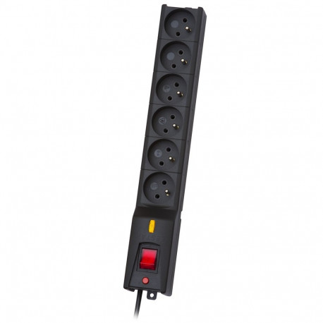 LESTAR LX 610 G-A, surge protector, 1.5m, black 6 AC outlet(s) 230 V