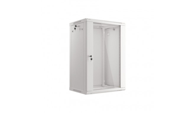 Lanberg seinapealne paigaldusriiuli kapp 19'' 18U 600x450mm hall (klaasuks)