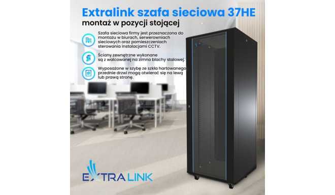 Extralink 37U 600x1000 must põrandal seisev seinakapp