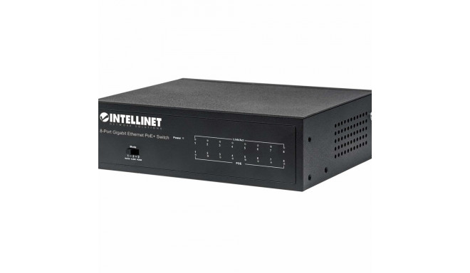 Intellinet 8-porti gigabit ethernet PoE+ lüliti, IEEE 802.3at/af Power over Ethernet (PoE+/PoE) ühil
