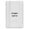LANBERG pinnapealne pistikupesa CAT.6 1XRJ45 valge