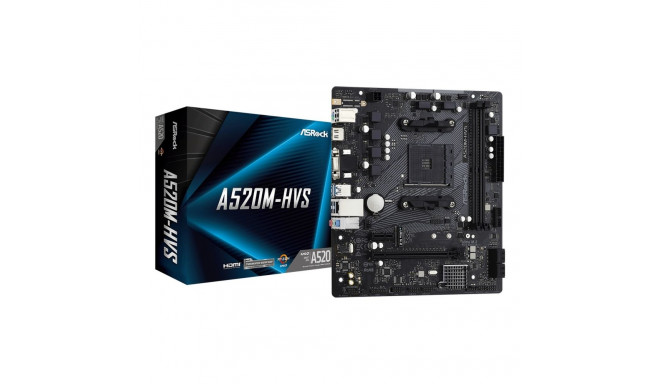 Asrock A520M-HVS AMD A520 Socket AM4 micro ATX emaplaat