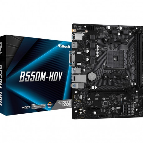 Asrock B550M-HDV Socket AM4 micro ATX AMD B550 emaplaat