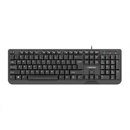 NATEC TROUT SLIM USB klaviatuur, US paigutus, must