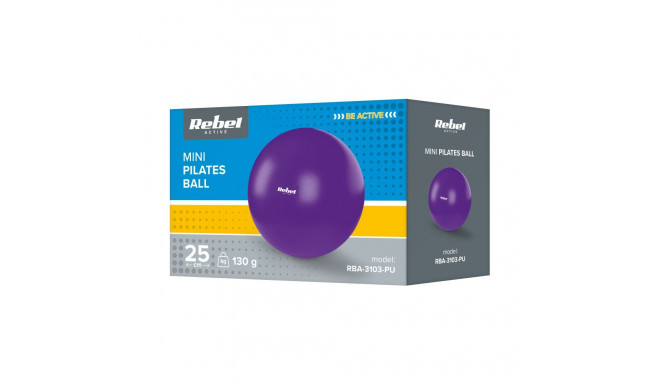 Mini pilatese taastusravi võimlemispall 25cm, lilla, REBEL ACTIVE