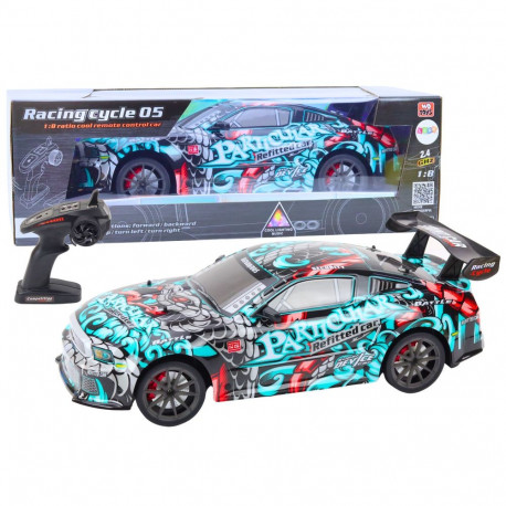 Duże Auto Sportowe Zdalnie Sterowane RC 1:8 Światła Dźwięki Graffiti