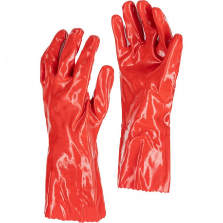 pvc pikad punased kindad l240210p, 12 paari, "10", ce, lahti