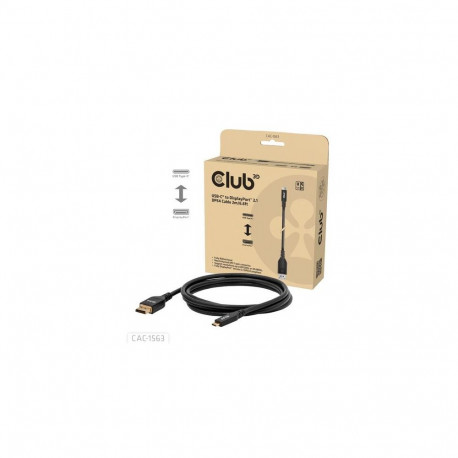 CLUB3D CAC-1563 video cable adapter 2 m USB Type-C DisplayPort Black
