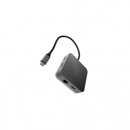 Green Cell AK61 laptop dock/port replicator USB 3.2 Gen 1 (3.1 Gen 1) Type-C Silver