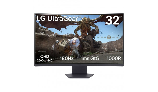 "80cm/32"" ( 2560x1440) LG 32GS60QC-B Consumer Ultragear Gaming HDR10 2xHDMI DP 1ms 180Hz"