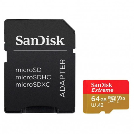 SanDisk Extreme PLUS 64GB microSDXC mälukaart 200MB/s + adapter