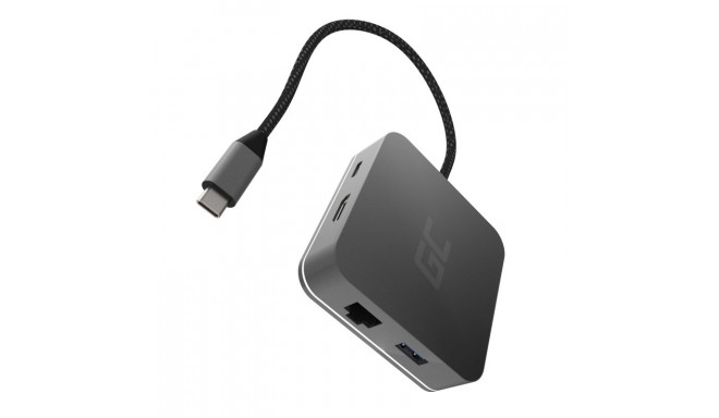 Hub USB-C GC 6w1 3xUSB 3.0, HDMI, RJ45 (Ethernet), USB-C PD