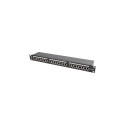 Lanberg Patch Panel 24 porti 1U 19" cat.6 FTP varjestatud must