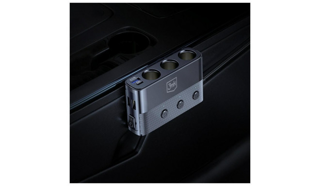 3MK Car Power Splitter 120W PD QC PPS 3xUSB-A 1xUSB-C 3xDC must