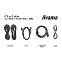 LCD Monitor|IIYAMA|XUB2492HSU-B6|24"|Panel IPS|1920x1080|16:9|Matte|0.4 ms|Speakers|Swivel|Pivot|Hei