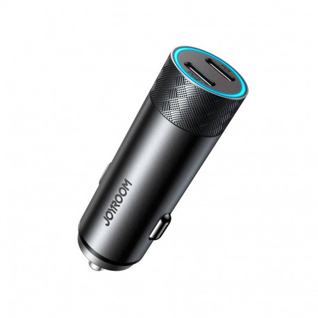 Joyroom car charger 2 x USB 50W with PD, QC, PPS gray (JR-CL13)