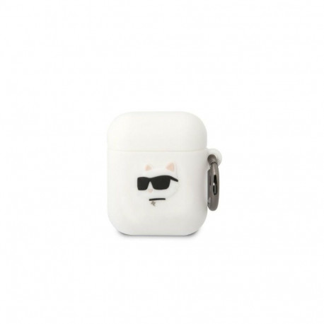 Karl Lagerfeld Karl Lagerfeld KLA2RUNCHH AirPods 1/2 cover white/white Silicone Choupette Head 3D