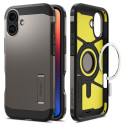 Spigen Spigen Tough Armor MagSafe case with stand for iPhone 16 - gunmetal