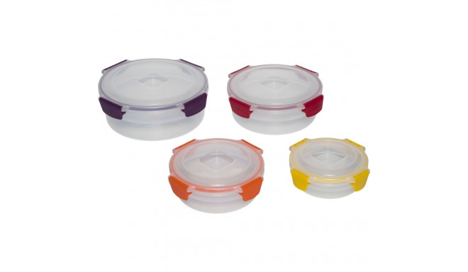 Joseph Joseph Nest Lock 4-osaline mitmevärviline ümmargune toidukarpide komplekt