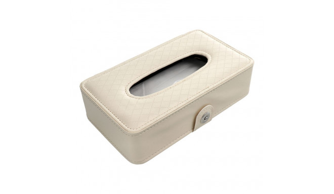Tissue box with strap beige