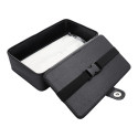 Tissue box with strap black
